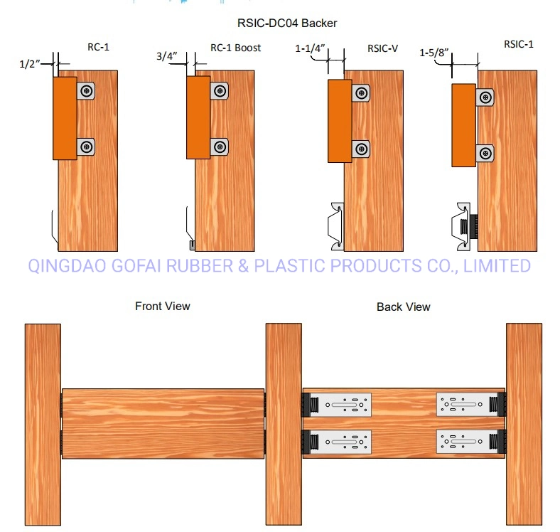 High Quality Rsic DC04 Rubber L Shape Sound Isolation Clip for Ceiling System