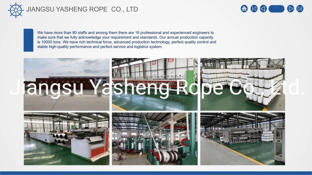 High Strength 3 Strand Hawser Polyester /Polypropylene PP Mono Monofilament/ Nylon/ Marine Towing Rope for Mooring