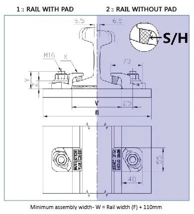 Bolt Crane Rail Clips 3116/13/16 Forging Clips