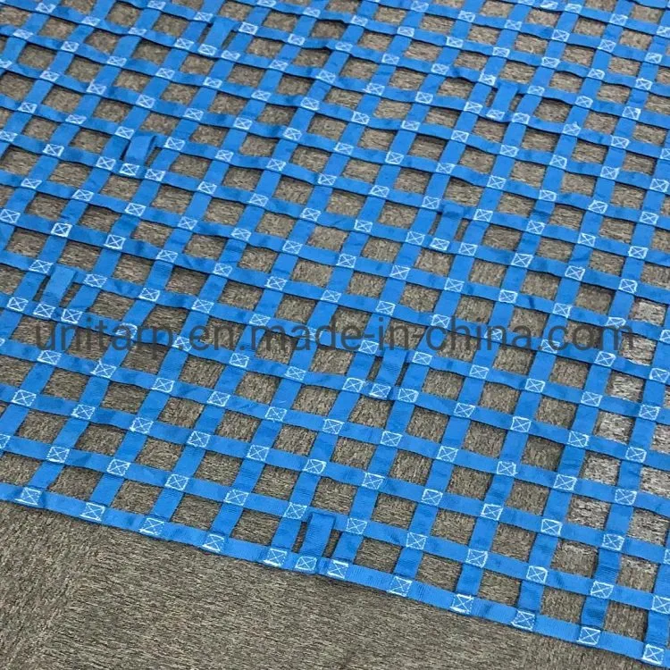 1300 mm*2500 mm 25 mm Pes Webbing Net Trolley Cover Net, Custom Polyester Trailer Cargo Lifting Webbing Net