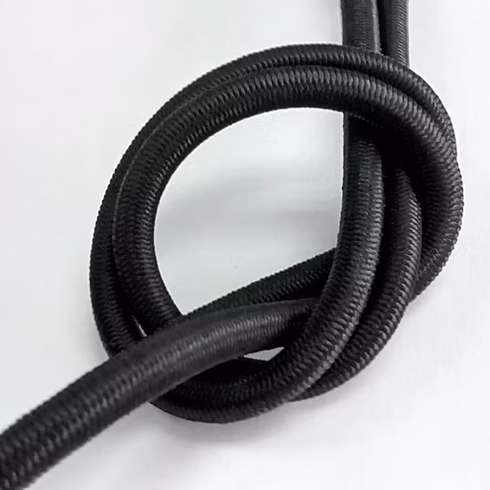 Cavo di gomma elastica nera importata da 12 mm per bungee