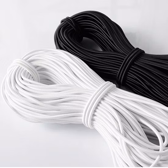 Cavo elastico intrecciato elasticizzato in lattice di gomma resistente alle alte temperature da 2,5 mm 4 mm 8 mm 10 mm con corde elastiche elastiche con coulisse